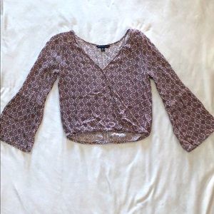 Boho flare sleeve top